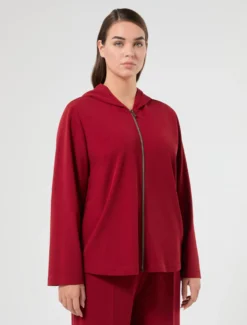 Felpa in scuba stretch - BORDEAUX