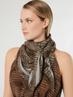 Foulard in lana e modal - TESTA MORO