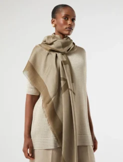 Foulard in misto cachemire - BIANCO AVORIO