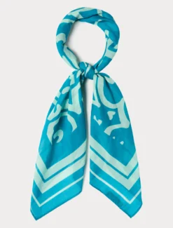 Foulard in mussola di cotone - ACQUA