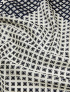 Foulard in twill di seta - BLU MARINO