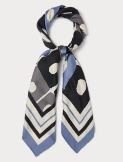 Foulard in twill di seta - GRIGIO MEDIO
