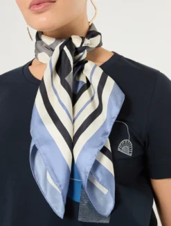 Foulard in twill di seta - GRIGIO MEDIO