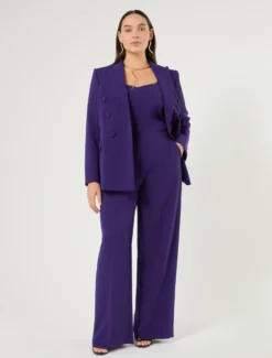Giacca blazer doppiopetto in cady - VIOLA
