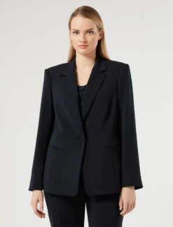 Giacca blazer in cady - BLU MARINO