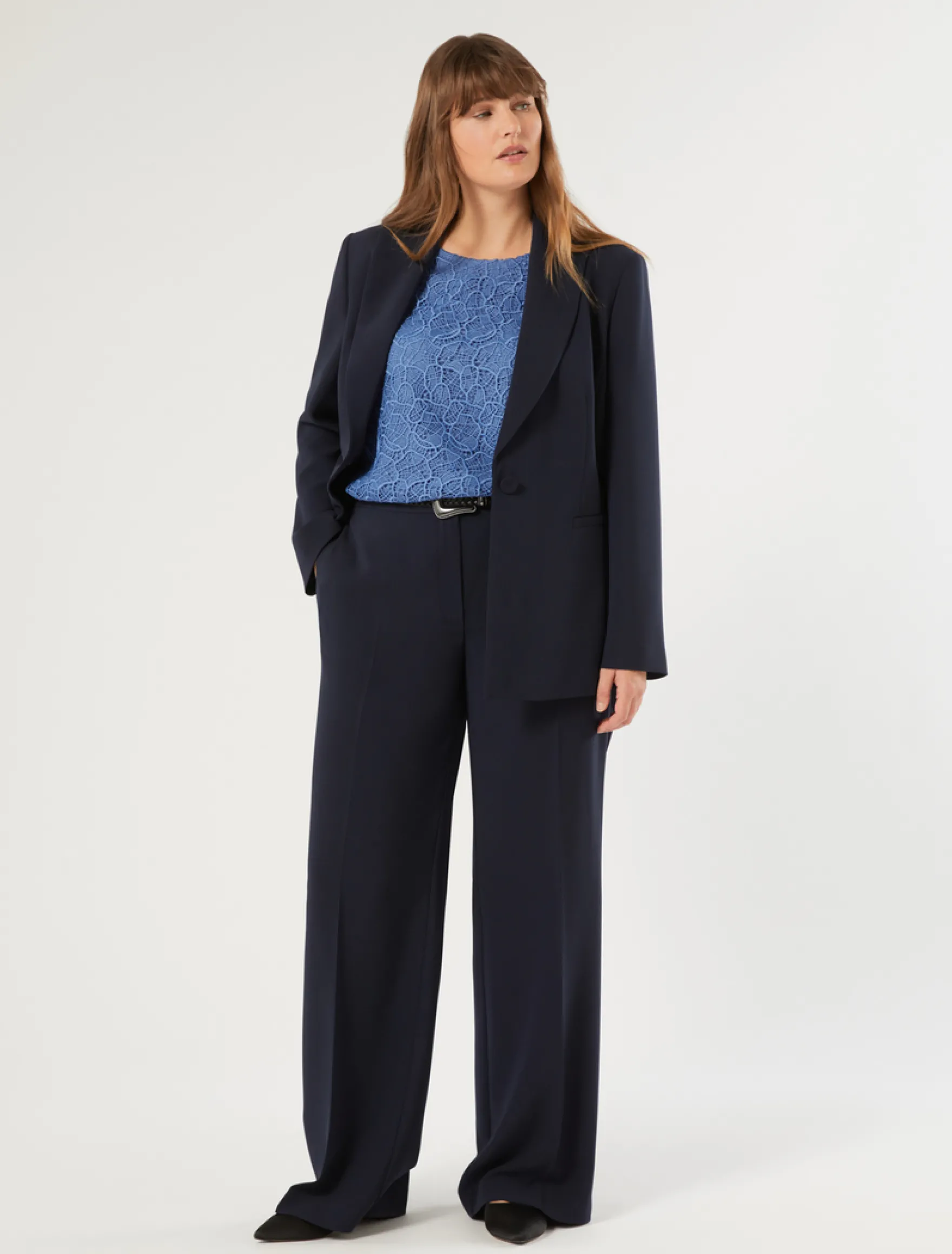Giacca blazer in cady - BLU NOTTE