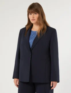 Giacca blazer in cady - BLU NOTTE