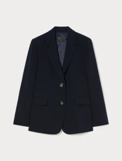 Giacca blazer in cady - BLU NOTTE