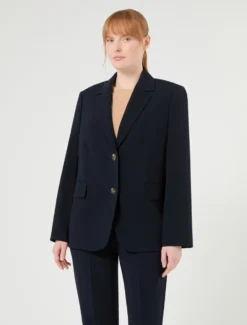 Giacca blazer in cady - BLU NOTTE