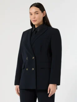 Giacca blazer in cady - BLU NOTTE