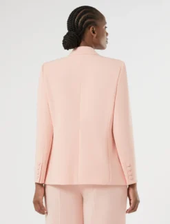 Giacca blazer in cady con fiori - ROSA