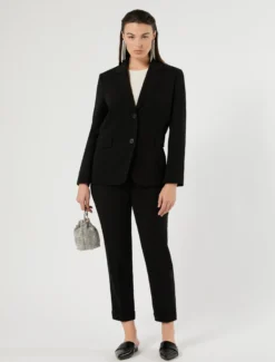 Giacca blazer in cady - NERO