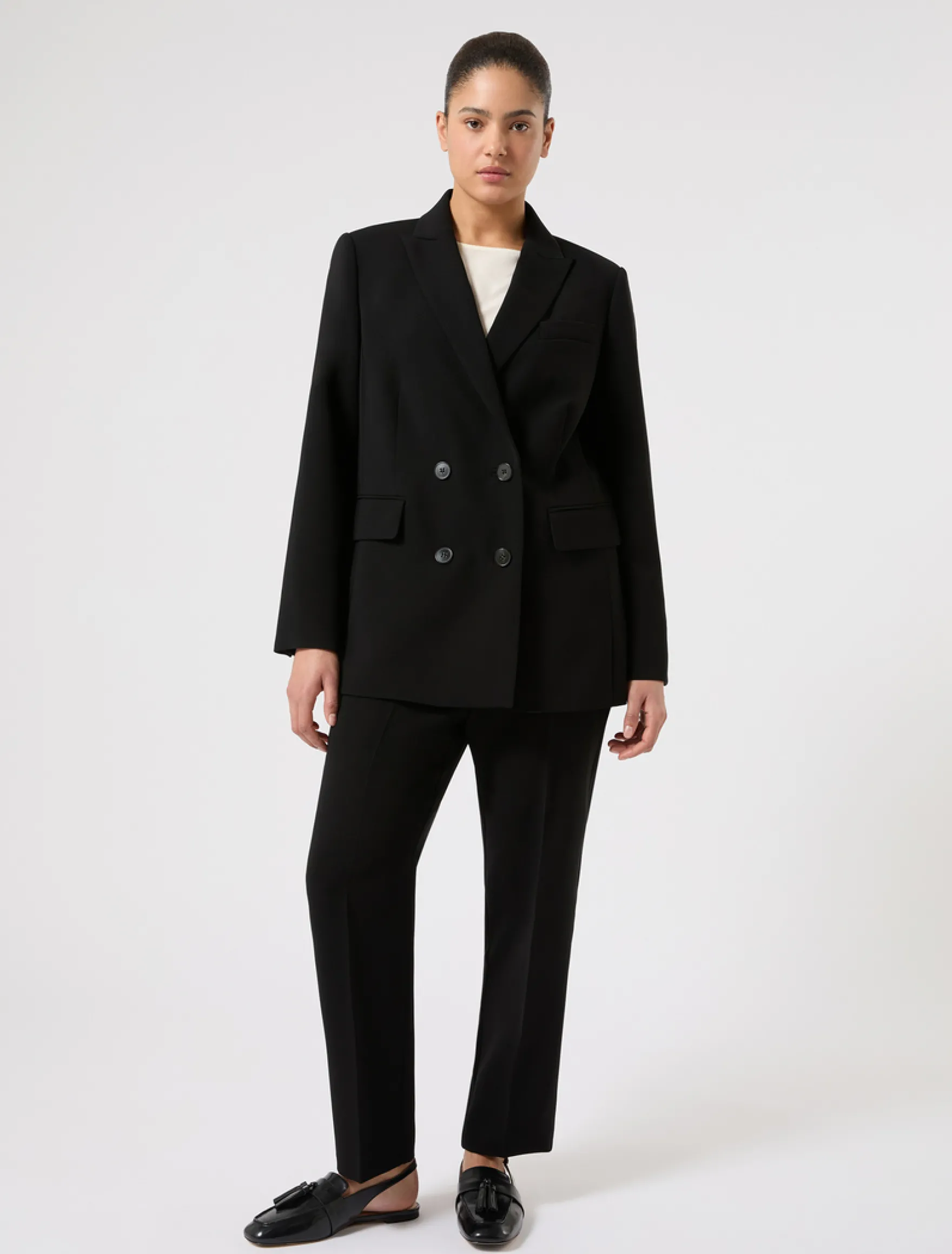 Giacca blazer in cady - NERO