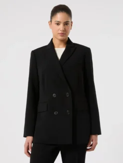 Giacca blazer in cady - NERO