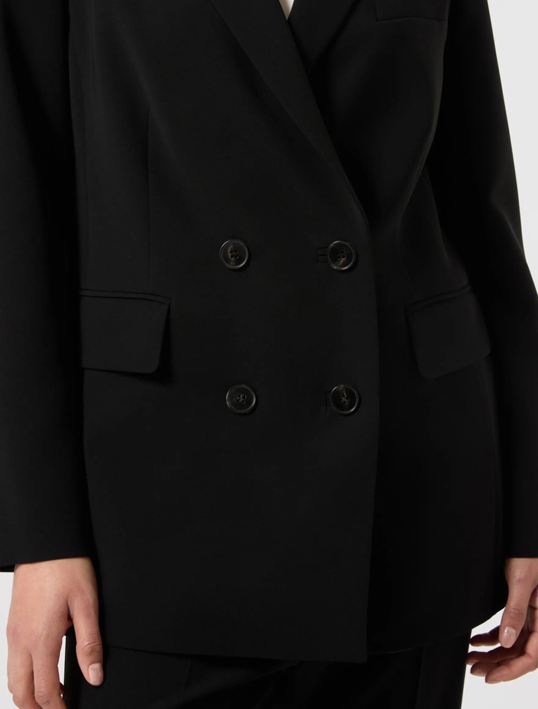 Giacca blazer in cady - NERO
