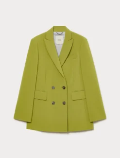 Giacca blazer in cady - VERDE OLIVA