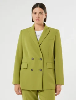 Giacca blazer in cady - VERDE OLIVA