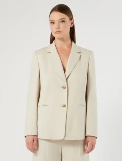 Giacca blazer in jersey - GHIACCIO
