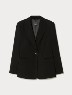 Giacca blazer in jersey - NERO