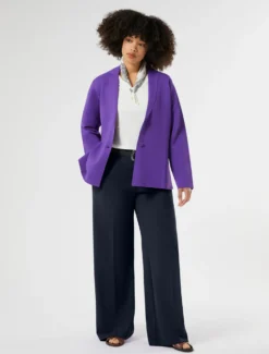 Giacca blazer in maglia - VIOLA