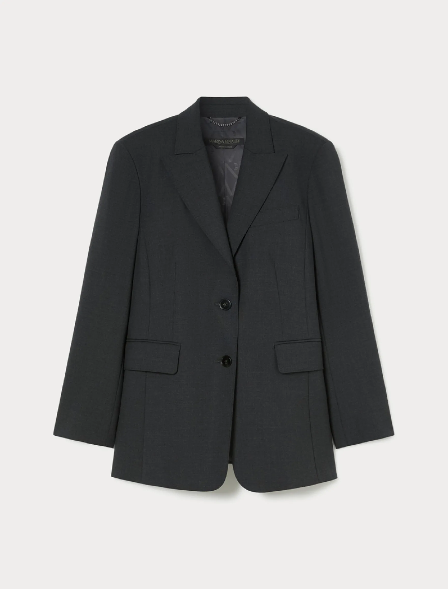 Giacca blazer in pura lana - ANTRACITE