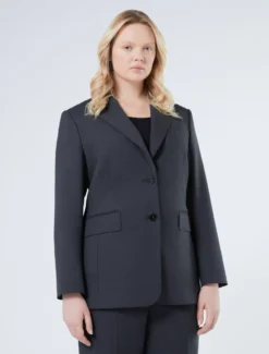 Giacca blazer in pura lana - ANTRACITE