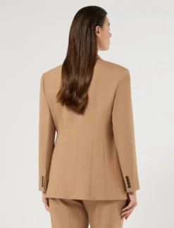 Giacca blazer in pura lana - CAMMELLO