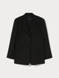 Giacca blazer in pura lana - NERO