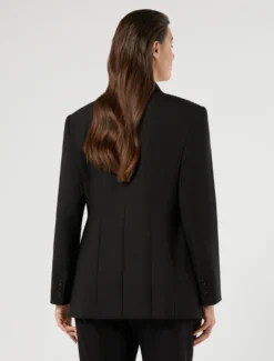 Giacca blazer in pura lana - NERO