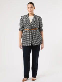 Giacca blazer in seta - BLU NOTTE