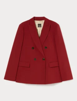 Giacca blazer in stuoia mélange - BORDEAUX