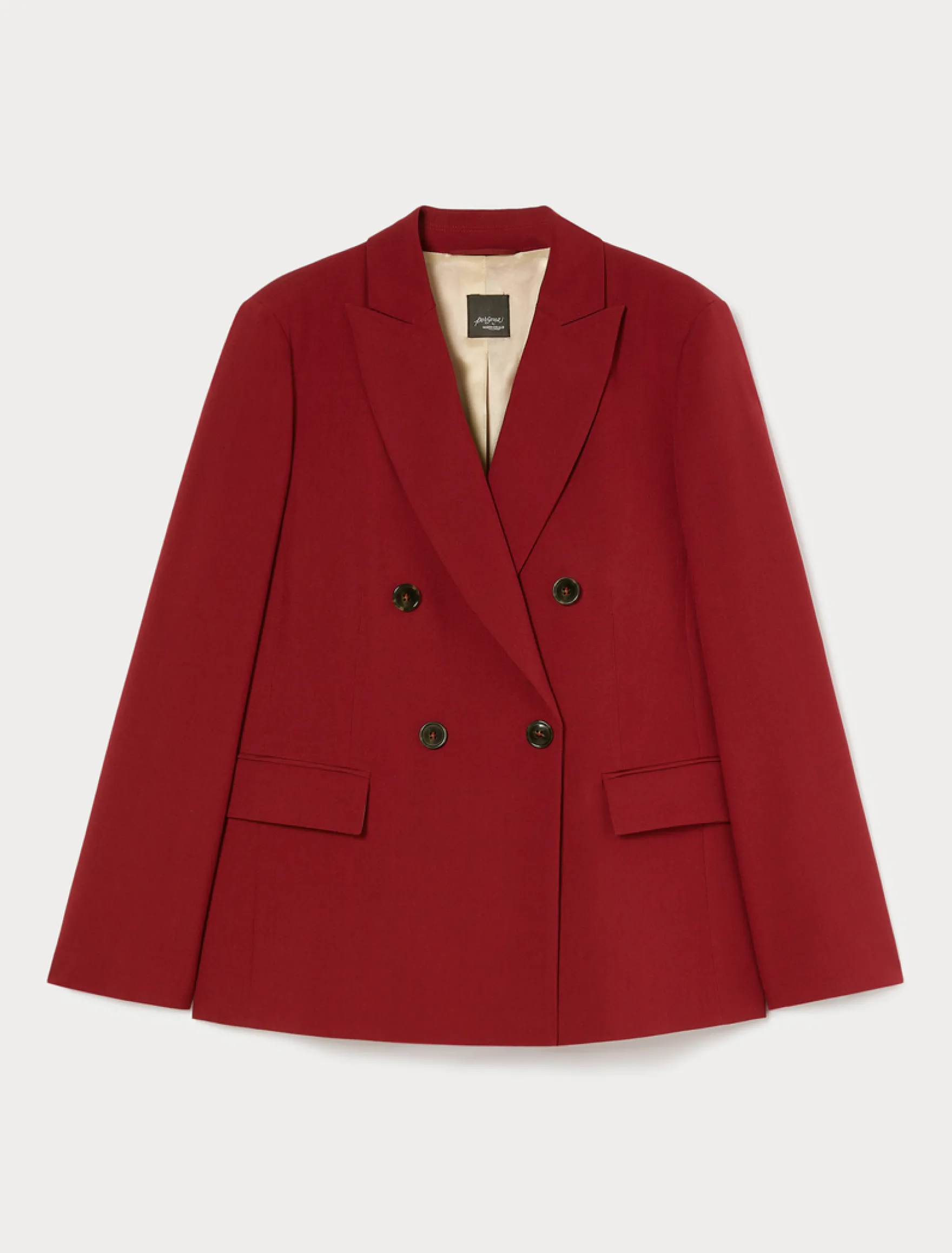 Giacca blazer in stuoia mélange - BORDEAUX