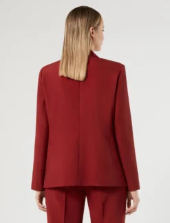Giacca blazer in stuoia mélange - BORDEAUX