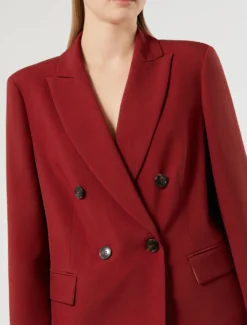 Giacca blazer in stuoia mélange - BORDEAUX