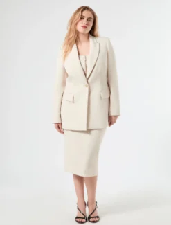 Giacca blazer in tessuto diagonale - ALBINO