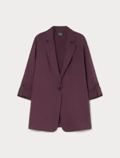Giacca blazer in twill - PRUGNA