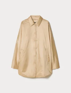 Giacca imbottita in tela di nylon - BEIGE