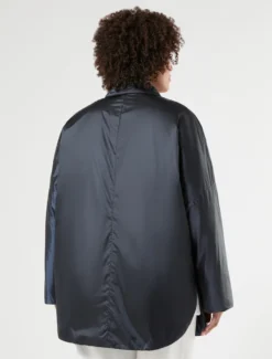 Giacca imbottita in tela di nylon - BLU NOTTE