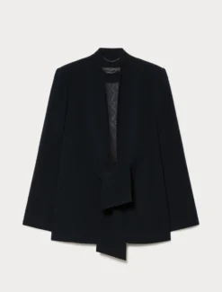 Giacca in cady con nodo - BLU NOTTE