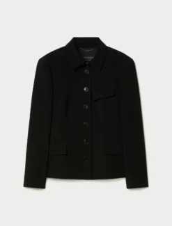 Giacca in cady con tasche - NERO