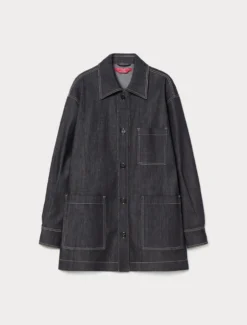 Giacca in cotone stretch - BLU