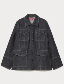 Giacca in cotone stretch - BLU NOTTE