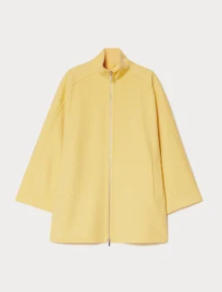 Giacca in double di misto lana - GIALLO