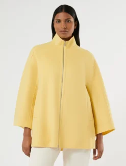 Giacca in double di misto lana - GIALLO