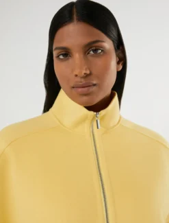 Giacca in double di misto lana - GIALLO