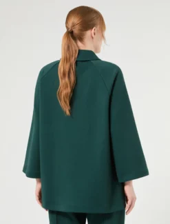 Giacca in jersey con ricamo - VERDE BOSCO