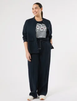 Giacca in jersey double - BLU