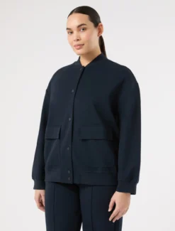 Giacca in jersey double - BLU