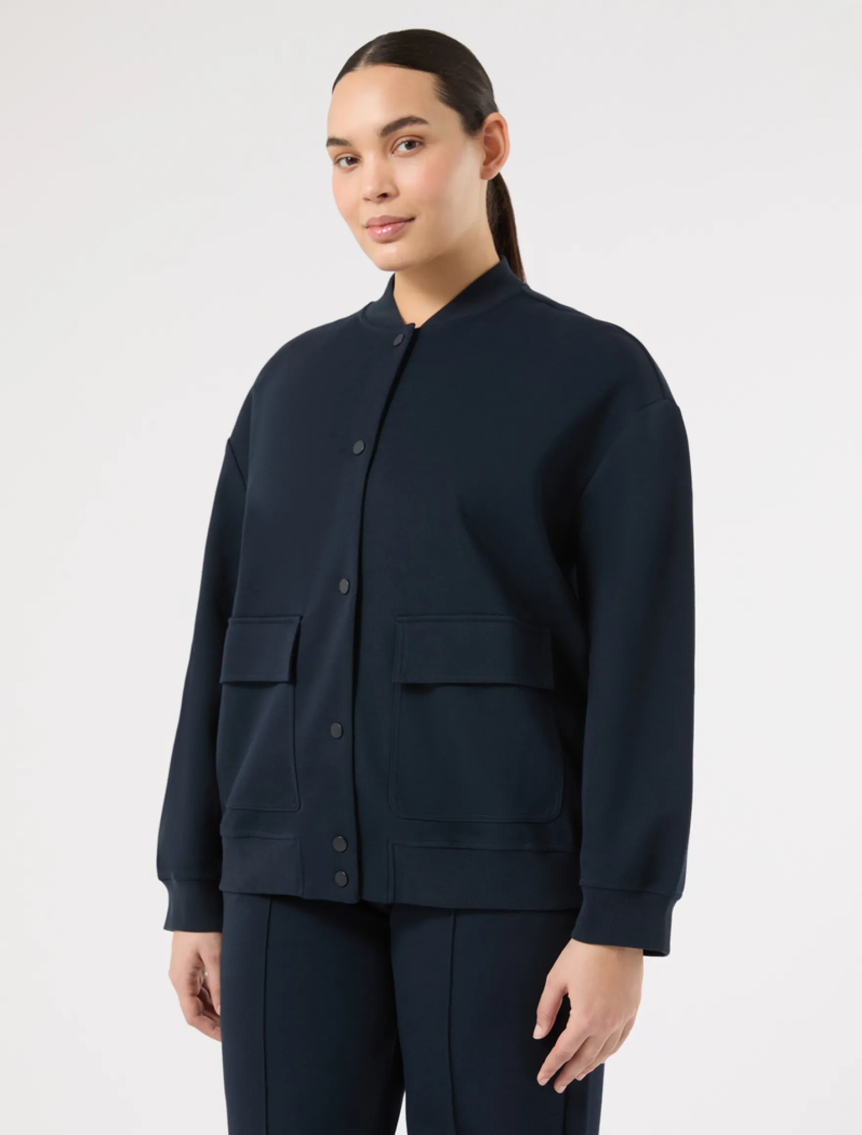 Giacca in jersey double - BLU