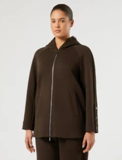 Giacca in jersey double - MARRONE SCURO